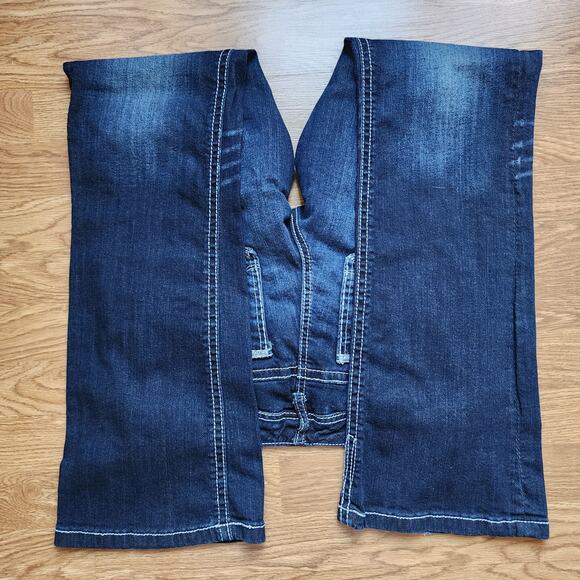 Maurices Jeans Womens Juniors Size 5/6 Reg Embroidered Bootcut Dark Low Rise - Picture 4 of 10